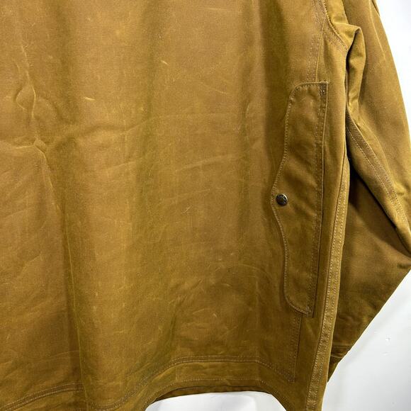 CC Filson Tin Cloth Cruiser Jacket Coat Mens Sz L Brown Made in USA - Picture 9 of 11